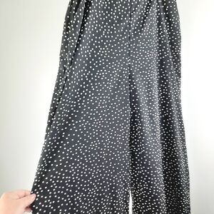 NWT QED London Monochrome Dotted Flare Pants
